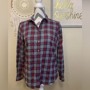 J. Crew Boyfriend flannel. Size 4. Super cute me comfy